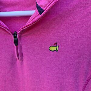 Masters Tournament Magnolia Lane Golf Tech Line  LS 1/4  Zip Pink Women L